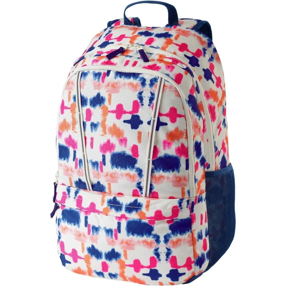 NWOT Lands' End Tie Dye Unisex Kids To College Large Backpack One Size Fits Most